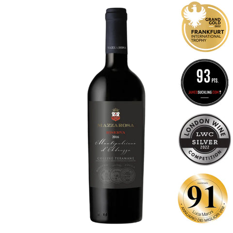 Mazzarosa, Montepulciano d'Abruzzo Riserva COLLINE TERAMANE DOCG 2017- Private: $44.30/BTL - License: $36.99/BTL